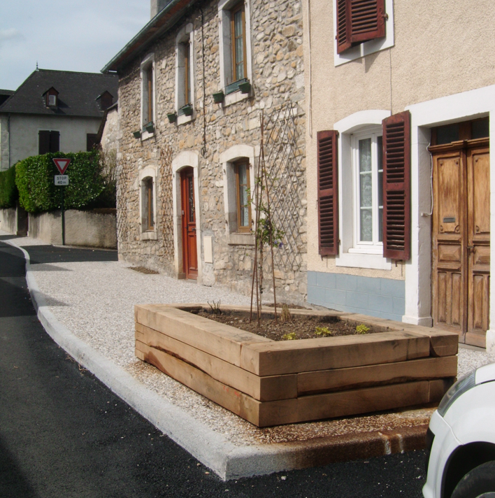 bac jardinière en bois