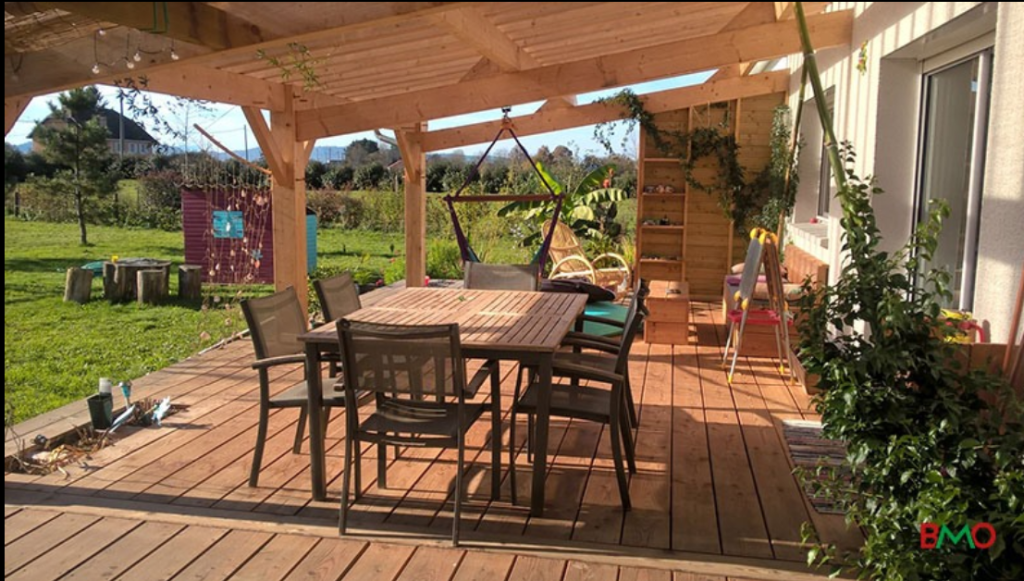 pergola terrasse en bois